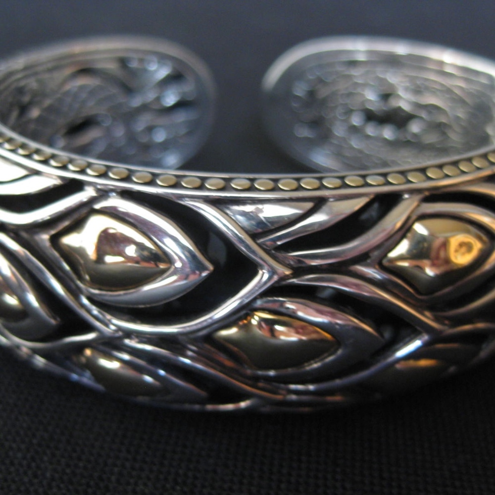 JOHN HARDY silver-gold-lacquer kick cuff bracelet - Picture 2 of 5